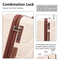 thumbnail image 3 of Tyethy Luggage Set 3 Pcs Hardshell Suitcase Luggage Set with Spinner Wheels TSA Lock, Beige, 3 of 14
