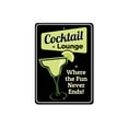thumbnail image 2 of Cocktail Lounge Bar Novelty Sign, Metal Wall Decor - 10x14 inches, 2 of 4