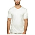 thumbnail image 3 of Buffalo David Bitton Mens V-Neck 3-Pack Tagless stretch Classic Fit T-Shirt M/white, 3 of 5