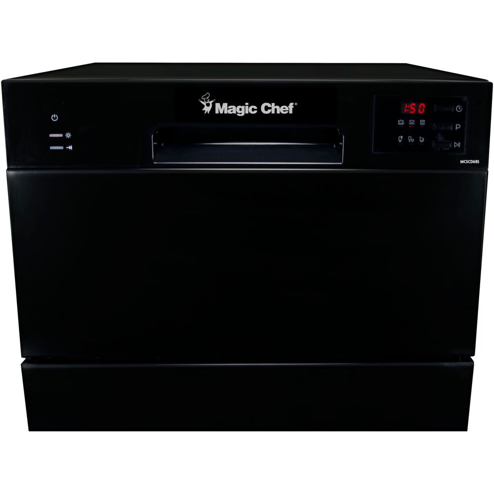 Magic Chef 21-in. Electronic Portable Dishwasher with 6-Cycles and 6