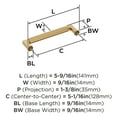 thumbnail image 5 of Amerock Ballard 5-1/16 inch (128mm) Center-to-Center Champagne Bronze Cabinet Pull, 5 of 6