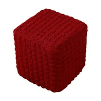 10~13 Ottoman Slipcover Comfortable Foot Rest Stool Covers for Dining Room Red