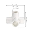 thumbnail image 2 of Conector de codo de PVC de 4 vías, grado de mobiliario, accesorios de esquina en forma de T de 3/4 pulgadas, color blanco, 2 piezas, 2 of 3