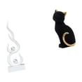 thumbnail image 6 of CarpNettore Abstract Cat Fire Statue Resin Flame Figurine Decorative Collectible Desktop Ornament Modern Animal Sculpture Craft for Patio Office Entrance Bookshelf Living Room Bedroom Friend Gift, 6 of 8