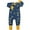 Blue excavator, variant on Baby Cotton Long Pajamas with Mittens Cuff for Boys 2 Way Zipper Both Footed and Footless Sleepers