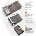 thumbnail image 2 of Tarjetero VULKIT de piel gris con bloque RFID tipo cartera VULKIT, 2 of 7