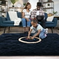 thumbnail image 2 of Noahas Soft Fluffy Area Rug for Living Room Bedroom Shaggy Accent Carpets for Kids Girls Rooms,8'x10',Navy Blue, 2 of 7