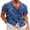 Black / Royal Blue Leaf, variant on Mens Tropical Shirts Short Sleeve Hawaiian Print Shirts Vacation Beachwear