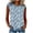 #229-Blue, variant on Women's Contrast Denim Trim Sleeveless Top with Scattered Print