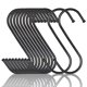 thumbnail image 1 of S-hooks (20 Pieces), Multi-function Metal Hooks For Kitchen Bathroom Bedroom Office Garden (black) (medium) 26-27s, 1 of 3