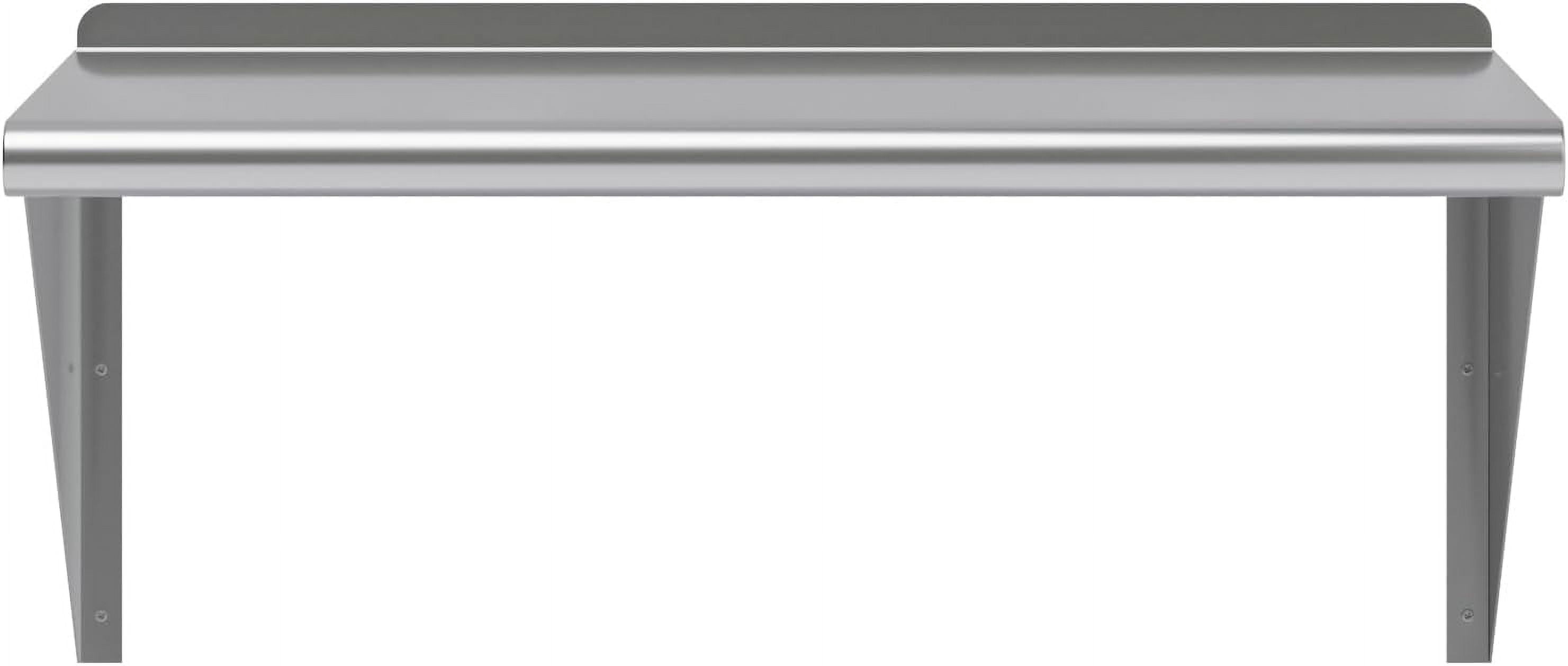 Springg 18 in. x 30 in. Stainless Steel Wall Shelf | NSF | Metal Shelving | Garage, Laundry, Storage, Utility Room | Restaurant, Commercial Kitchen