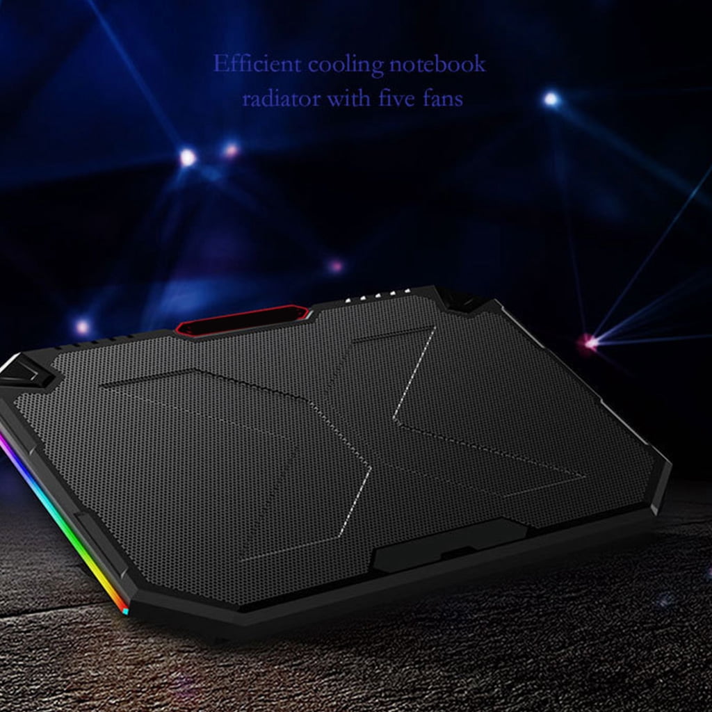 Notebook Radiator Cooling Bracket Riser RGB Light 2x USB Laptop Cooling Holder