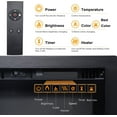 thumbnail image 6 of 72 Inch Electric Fireplace, Wall Recessed & Wall Mounted Fireplace Heater with Remote Control, Adjustable Flame Color, Timer, Touch Screen, 750/1500W, Log & Crystal Decor, 6 of 7