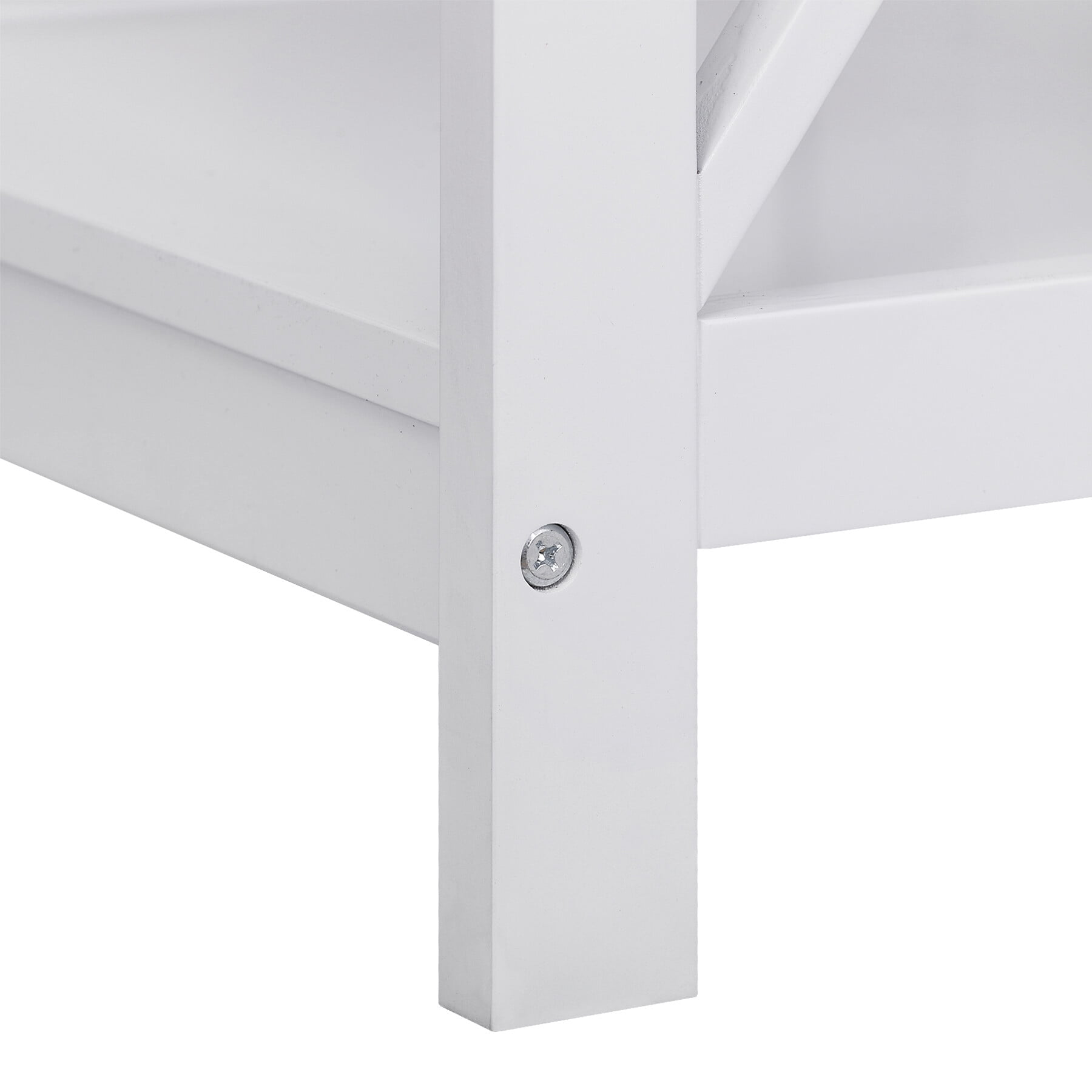ZenSports 2 Pack White Square End Table MDF Modern Sofa Side Table