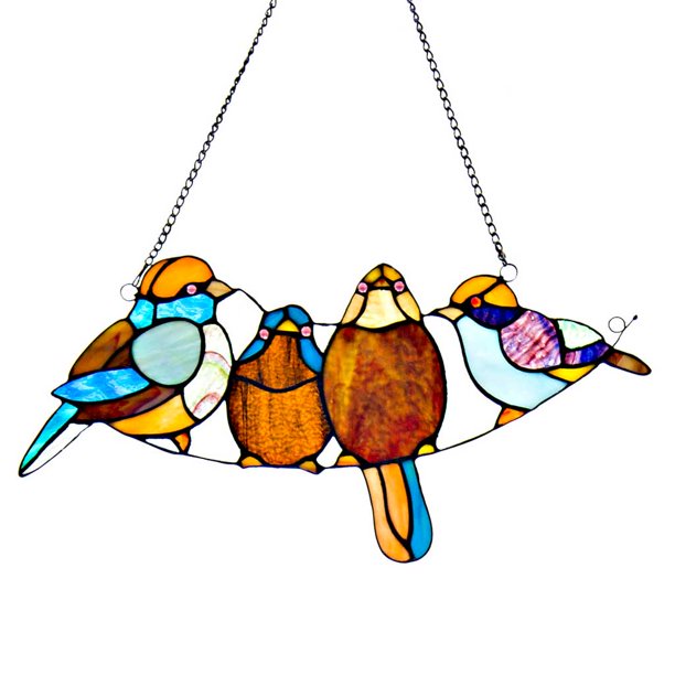 River of Goods Stained Glass Song Bird Window Panel