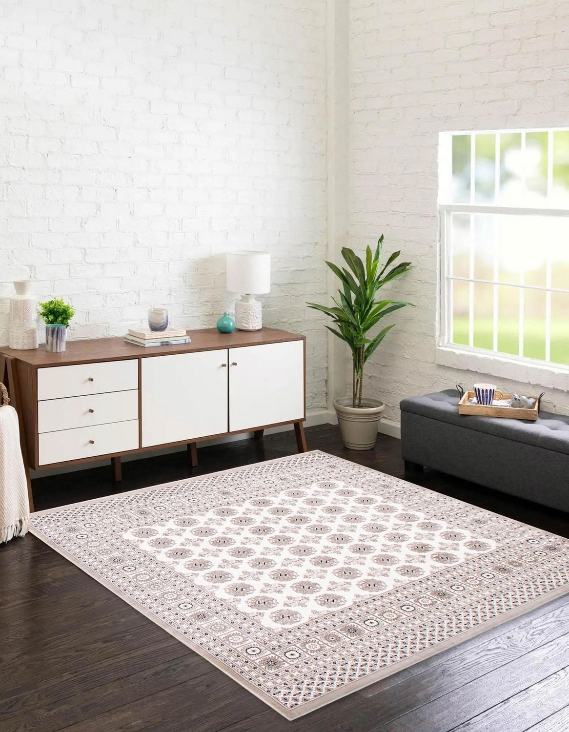 Tapis Tekke Oriental pour Salon, Salle à Manger