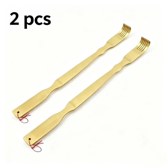 Vruelia 2pce Bamboo Wood Backscratcher Back Scratcher Rake Itching Relief Body Relaxation Massager Extra Long 17 inches