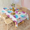 thumbnail image 3 of Cute Hedgehog and Flowers Rectangle Tablecloth 60"x120",Waterproof Polyester Rectangle Table Cloth, Wipeable Spillproof Polyester Tablecloth for Dining, Camping, Indoor and Outdoor, 3 of 6