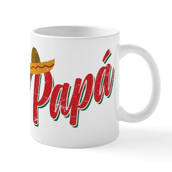 CafePress - Papa' Mug - 11 oz Ceramic Mug - Novelty Coffee Tea Cup
