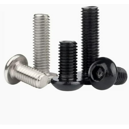 

LHX5-50PCS Iso7380 M2 M2.5 M3 M4 M5 M6 M8 304 A2-70 Stainless Steel Grade10.9 Black Allen Hex Socket Button Head Screw (Color : Stainless Steel 304 Size : 14MM_M2 50PCS)-0810