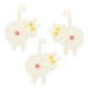 thumbnail image 1 of 3PCS Posavasos de Gato, 15CM Lindos Posavasos de Gato de Ganchillo Divertidos para Decoración de Hogar de Adultos, Regalos de Bebidas, Café, Blanco, 1 of 1