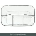 thumbnail image 6 of mDesign Plastic Makeup Storage Organizer Divided Basket Bin for Bathroom Vanity, Clear, 6 of 10