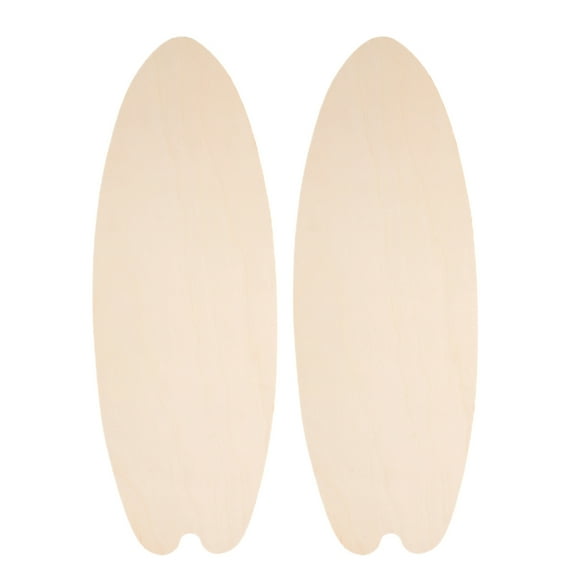 Worgeous 2pcs Blank Wooden Surfboard Craft Paint Diy Surfboard Wall Decor Graffiti Wooden Surfboard