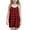 Red, variant on Juslio Girls Dress Summer Beach Sleeveless Pockets A-line Knee Length Casual Black Halter Dress