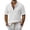 60-White, variant on Mens Linen Shirt Short Sleeve Button Down Casual Summer Tops Pink XL