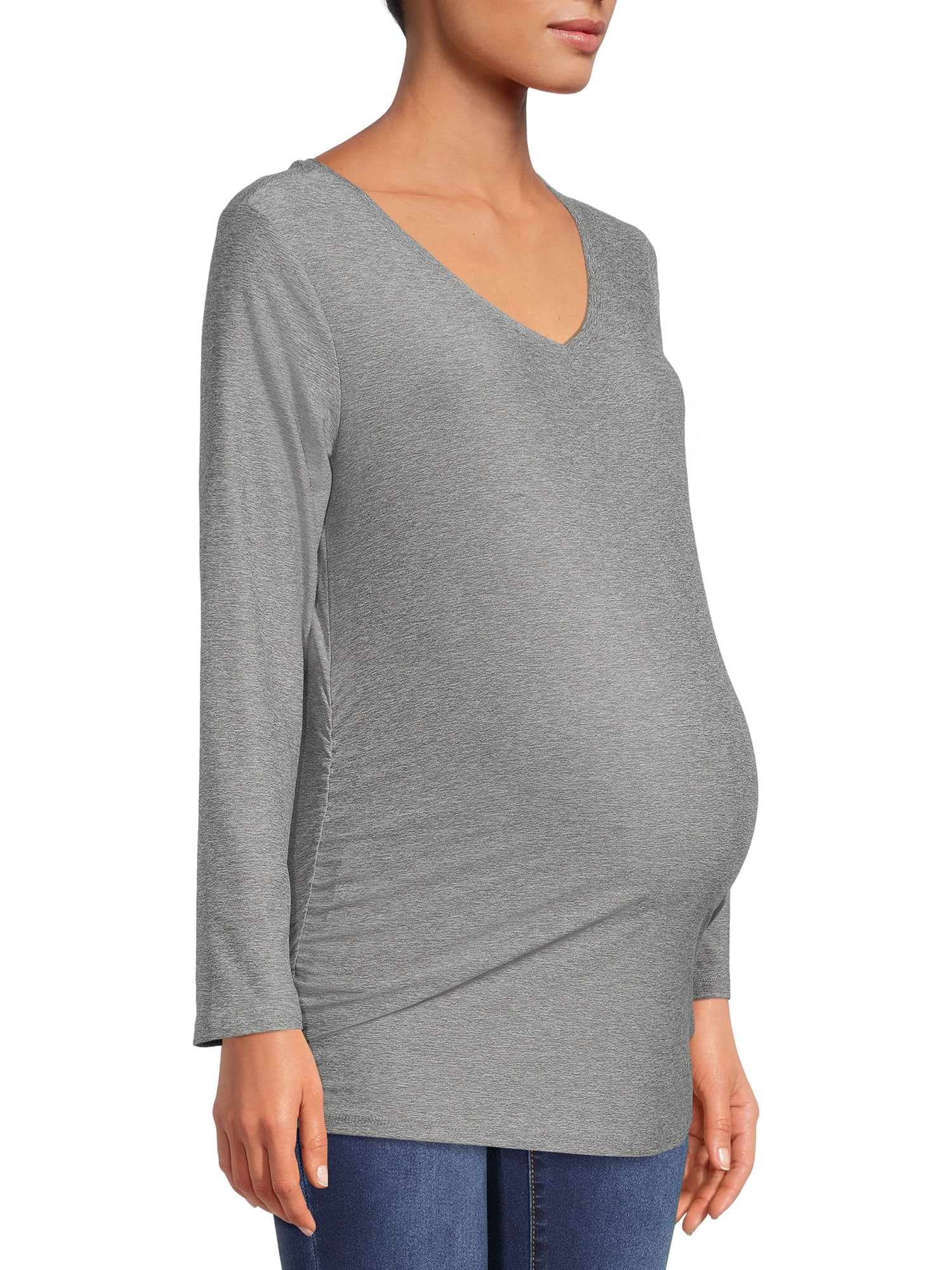 Time and Tru Women's Maternity Long Sleeve TShirt