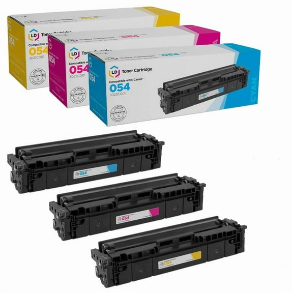 LD Compatible Replacements for Canon 054 Toner Cartridges: Cyan, Magenta, Yellow 3-Pack for imageCLASS MF642Cdw