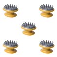 thumbnail image 3 of Inteprter Ducha cepillo para lavar el cabello de mano cuero cabelludo doble capa masajeador depurador portátil lavable cabeza limpieza cepillo Amarillo 5Conjunto, 3 of 6