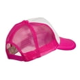 thumbnail image 4 of Joy Embroidered Two Tone Foam Mesh Back Cap - Hot Pink White OSFM, 4 of 5