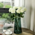 thumbnail image 2 of 12 PCS Artificial Flowers Roses Fake Silk Flowers Long Stem Faux Flowers Roses for Home Wedding Party Outdoor Decorations(White), 2 of 6