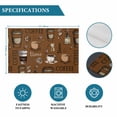 thumbnail image 6 of Coffee Theme Placemats Set of 6, Funny Brown Vintage Beans Latte Tea Cup Placemats for Dining Table, Place Mats for Kitchen Tabletop, Waterproof Wipeable Dining Table Mats Set, 6 of 9