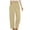 Beige, variant on Mlzmgr Womens Pants Fall Casual Comfy Straight Leg Pants Elastic Waist Button Trousers with Pockets