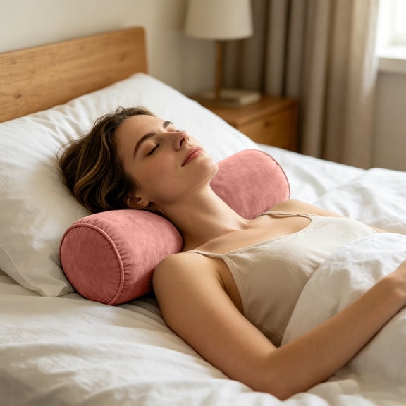 CQCYD Neck Roll Pillowcase Zipper Closure Soft Textured, Cylindrical Bolster Cushion Cover, Round Tube Pillow Protector Sham, Decorative Throw Pillow Cover for Bedroom Living Room Sofa