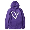 thumbnail image 4 of Penkiiy Mode Décontractée pour Femmes Impression de la Saint-Valentin Hauts à Manches Longues Sweat à Capuche 2TG Bleu Foncé, 4 of 5