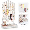 thumbnail image 5 of Jewelry Organizer Stand, Earring Holder Rack for Hanging Earrings, Jewlery Tree for Necklaces Bracelets Watches and Rings Large Storage Jewelry Display as Girls Women Gift, White, 5 of 7