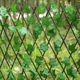 thumbnail image 2 of Walmeck Simulation Fence Fence Telescopic Fence Fake Flowers Green Leaves Outdoor Garden Fence Wall Guardrail Decorative Leaves Blocking Plants Small Fence-Little Creeper, 2 of 7