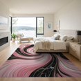 thumbnail image 3 of ODIKA 9'x12' Washable Area Rug Non-Slip, Chair-Friendly With Gradient Veined Swirls And Gold Accents Marble Abstract Refined Structured for Dining Room, Basement, Large Office, 3 of 7