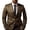 Dark Yellow, variant on Joernso Men Suit Coat Formal Business Style Slim Fit Plaid Print Long Sleeve Single Button Closure Mid Length Straight Cardigan Work Office Coat