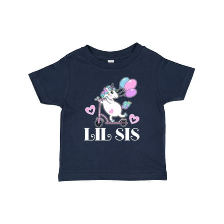 

Inktastic Lil Sis Unicorn Sister Announcement Gift Baby Girl T-Shirt