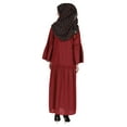 thumbnail image 4 of Bimba Robe Longue Islamique avec Foulard Hijab Imprimé Abaya en Rayonne Maxi Vêtements pour Femmes Musulmanes, 4 of 7
