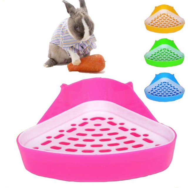 4 Uds. Inodoro para mascotas, orinal, entrenador, cubo de basura esquinero para ratones pequeños, hámsteres y conejillos de indias oso de fresa Electrónica