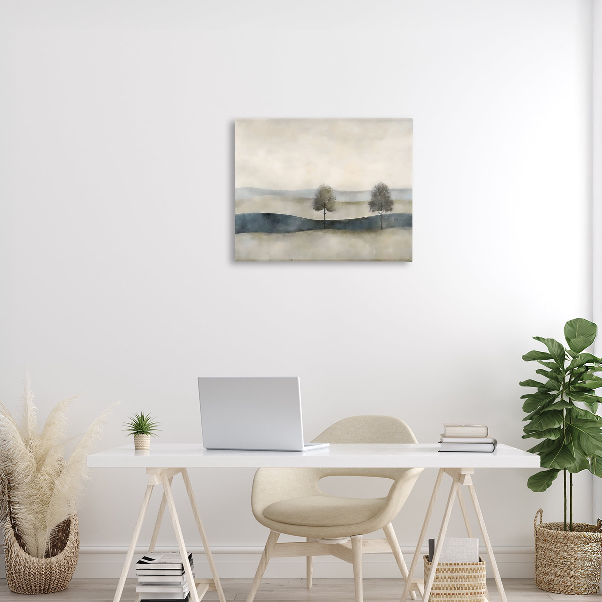 Stupell Industries Muted Horizon with Trees Canvas Wall Art, design by Riley B