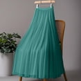 thumbnail image 6 of Pleated Mesh Skirt for Women Flowy Tulle Maxi Skirt Casual Elegant Long Skirt Flowy Party Bottoms, 6 of 8