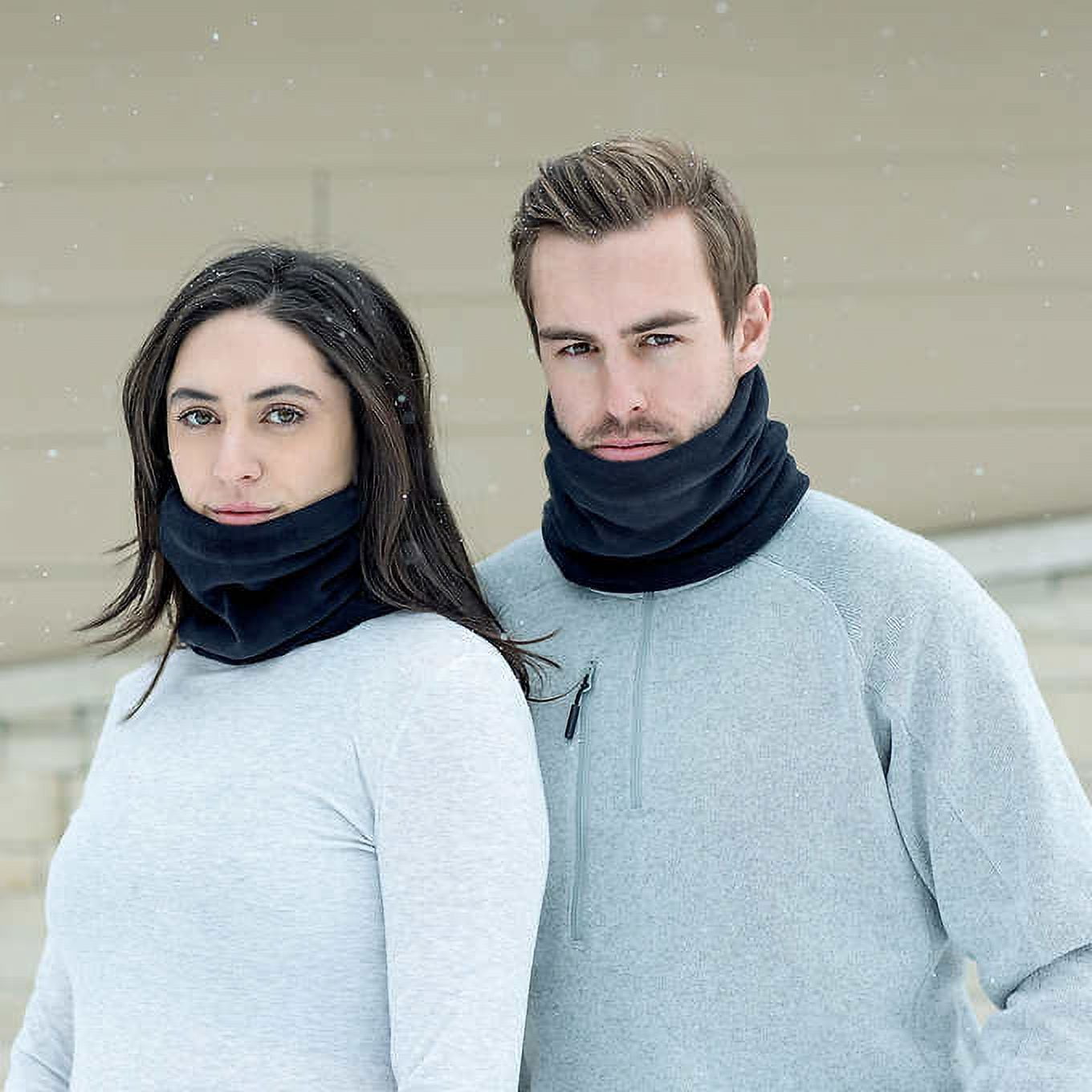 Bula Polartec Fleece Neck Warmers (2 Pack), Black, One Size