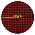 thumbnail image 3 of Faldas De Árbol De Navidad A Cuadros Rojas Y Negras, Adornos Navideños, Falda De Árbol A Cuadros, Alfombra Para Puertas, Centros Comerciales, Hoteles 90/120Cm, Kearding HA043954-01, 3 of 6