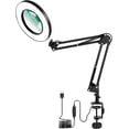 thumbnail image 1 of Jinsinto Led Magnifying Lamp With Clamp, 3 Color 5 Diopter Diopter Lighted Magnifier Lamps, Adjustable Swing Arm Lamp, 1 of 5